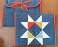 Chambray Quilted Sawtooth Star Laptop Case 13"-14"