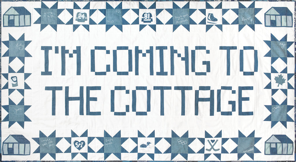 Coming To The Cottage Quilt Sticker