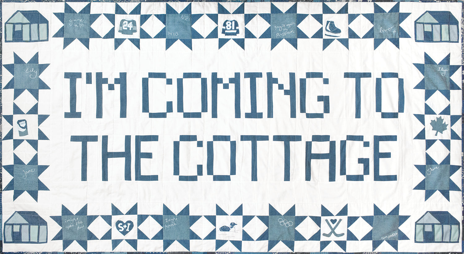 Coming To The Cottage Quilt Sticker
