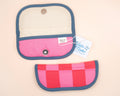 Pink & Red Quilted Check Soft Glasses Case
