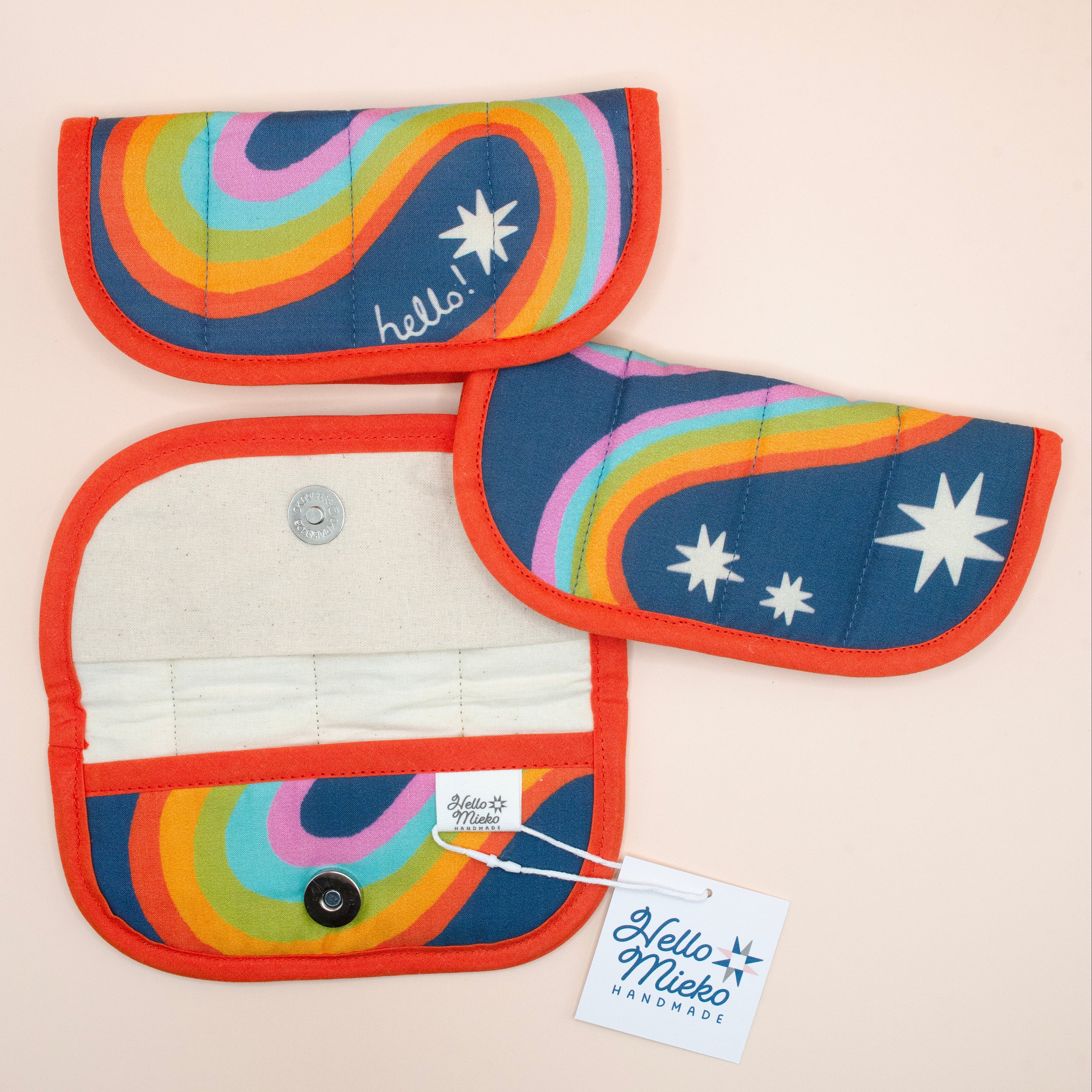 Rainbow Quilted Soft Glasses Case