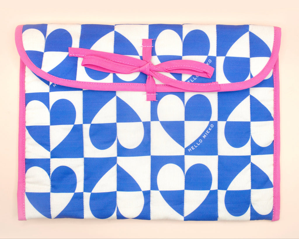 Heart Check Quilted Laptop Case 13"-14"