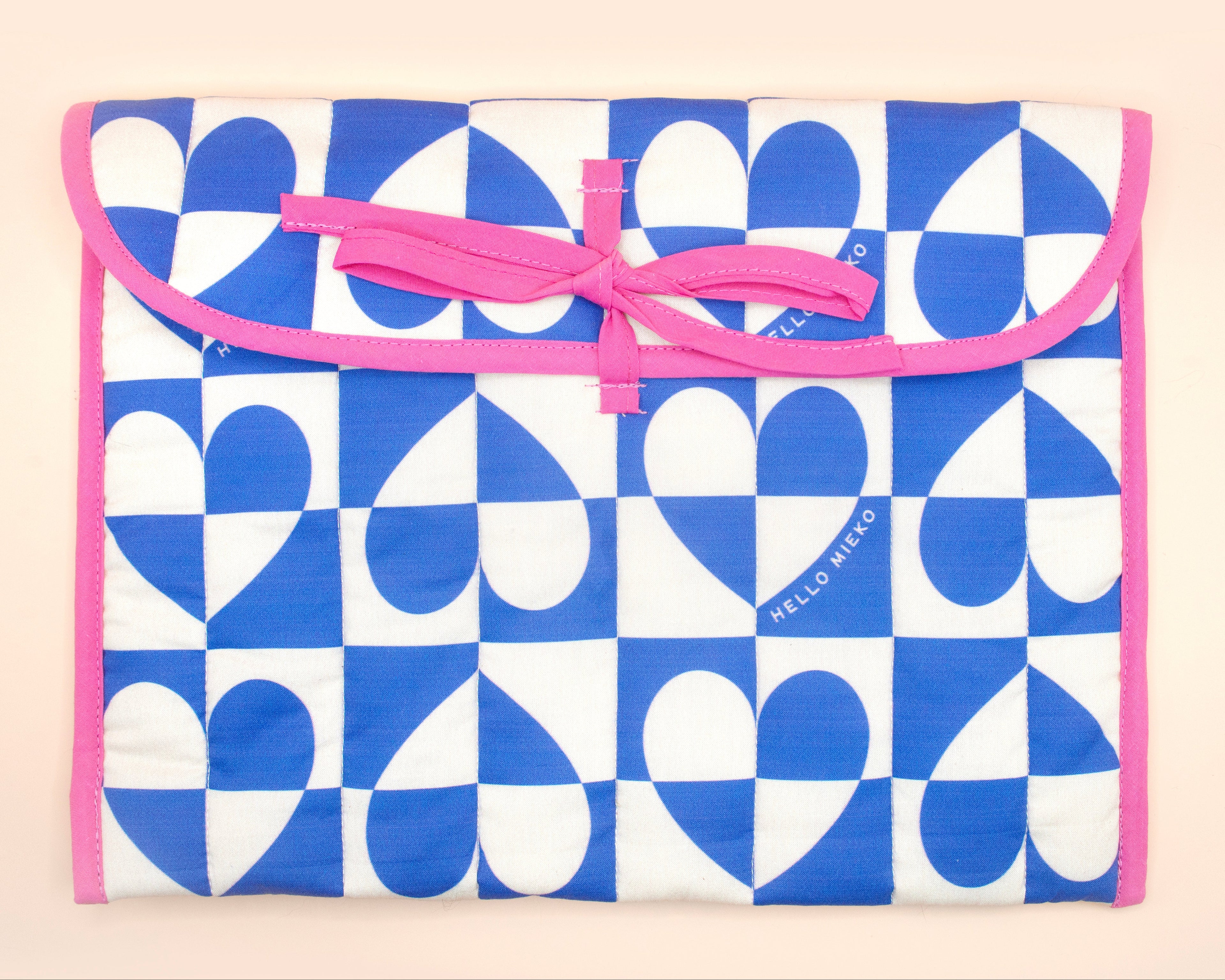 Heart Check Quilted Laptop Case 13"-14"