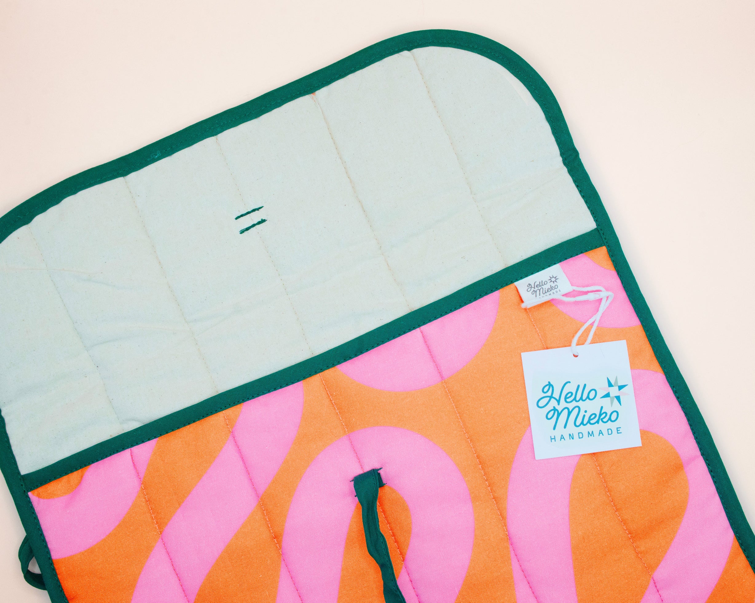 Pink & Orange Groove Quilted Laptop Case 13"-14"