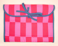 Pink & Red Quilted Check Laptop Case 13"-14"