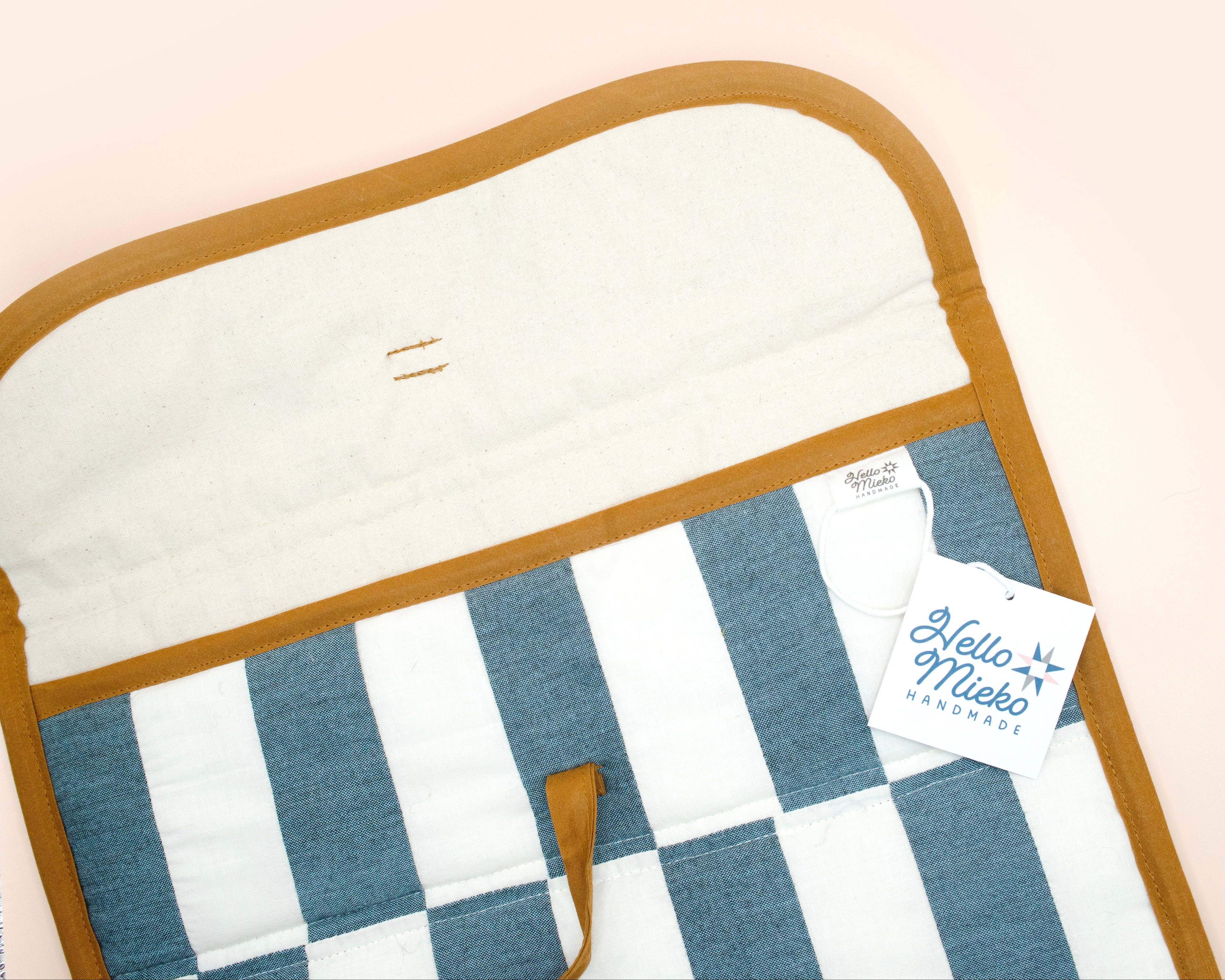 Chambray Quilted Check Laptop Case 13"-14"