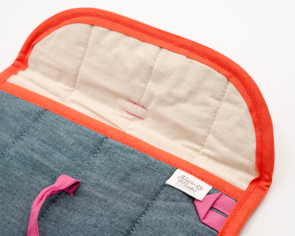 Chambray Quilted Stash Case