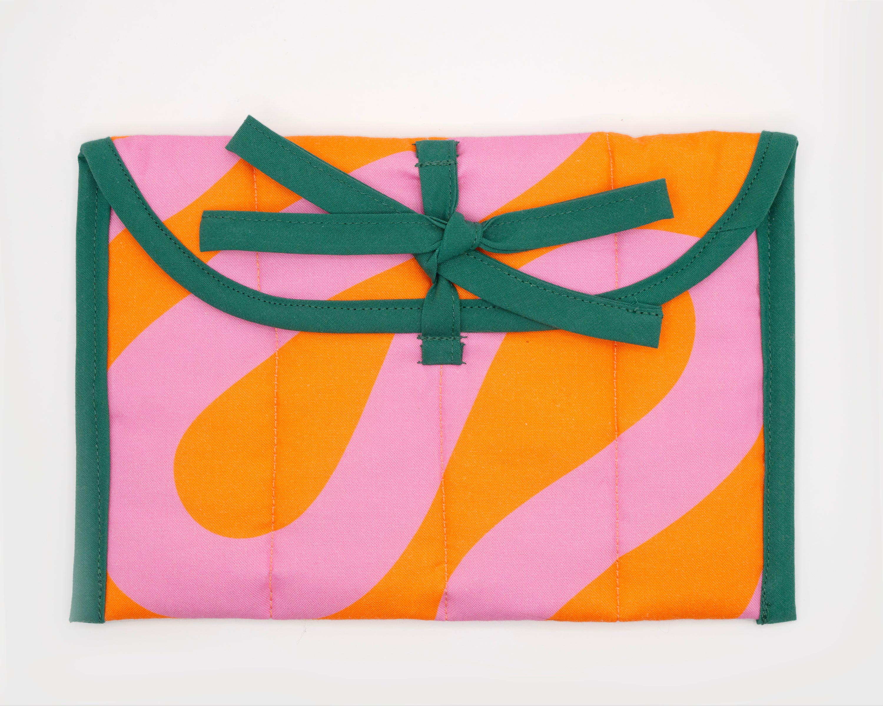 Pink & Orange Groove Quilted Stash Case