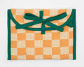 Marigold & Ivory Gingham Check Quilted Stash Case