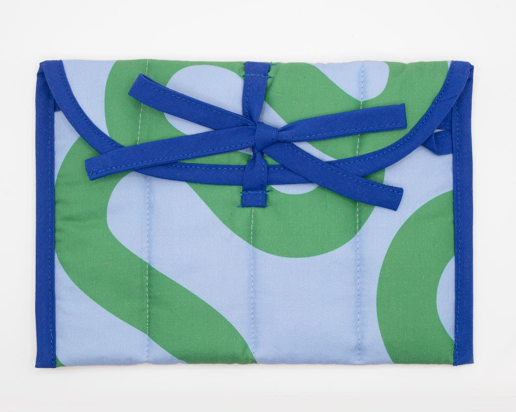 Blue & Green Groove Quilted Stash Case