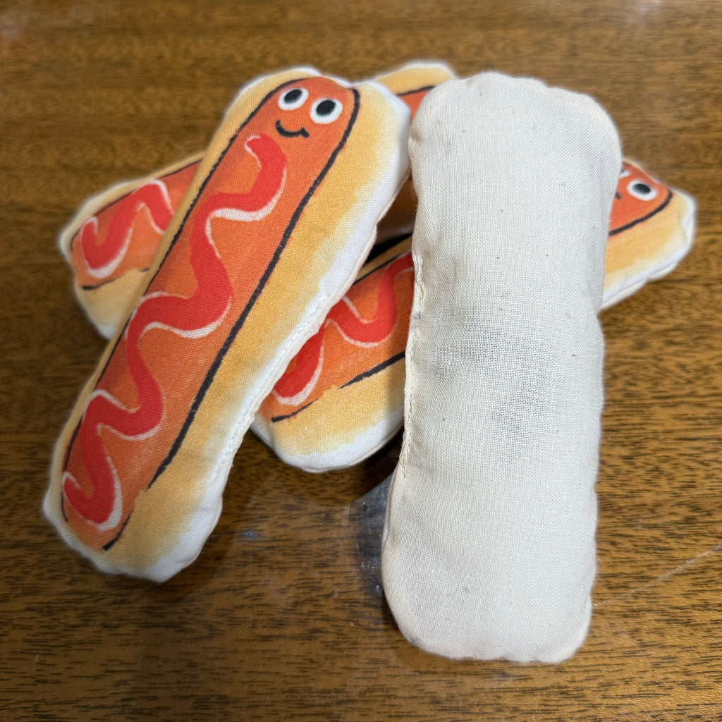 Hot Dog Catnip Toy