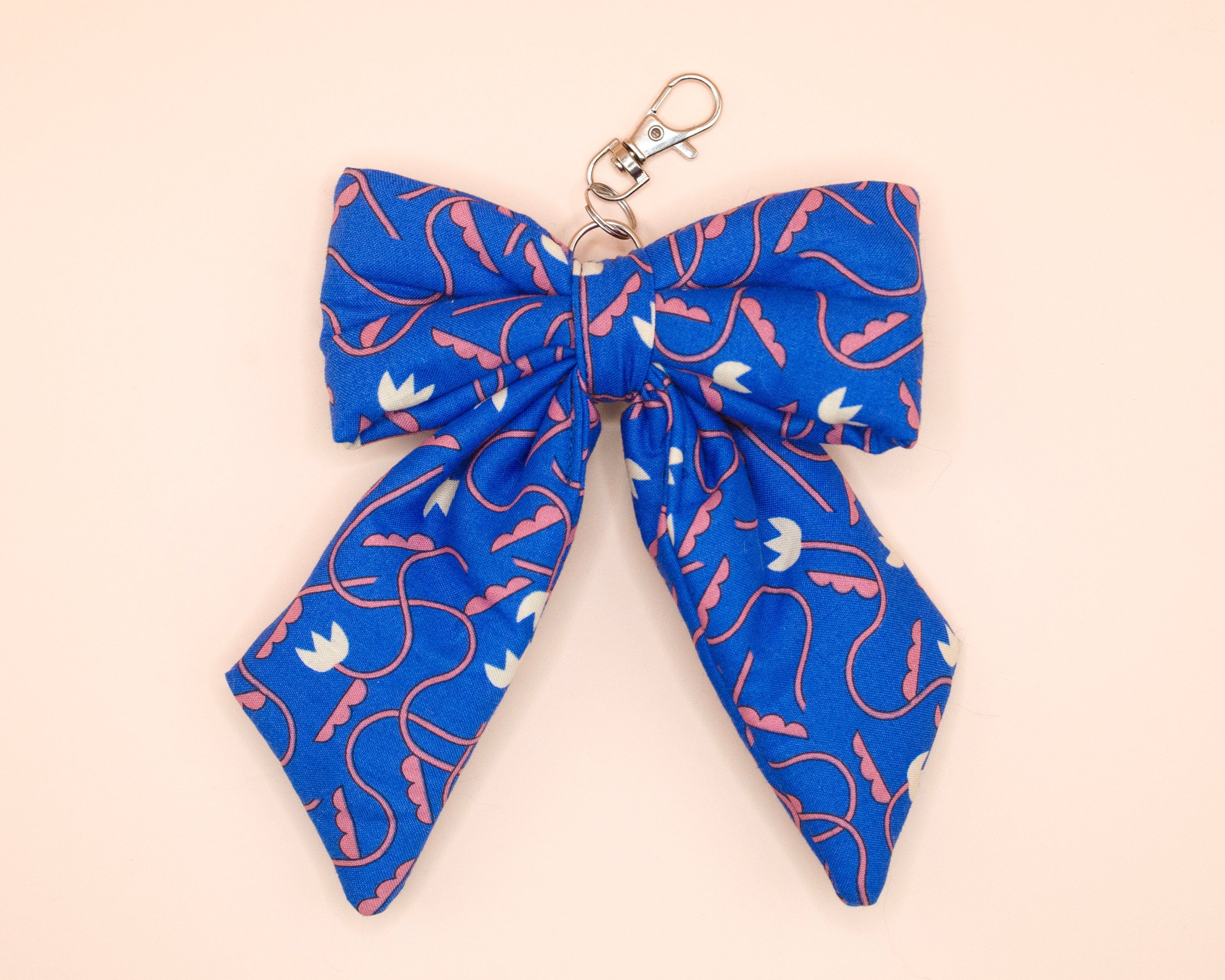 Blue Puffy Bow Keychain & Bag Charm